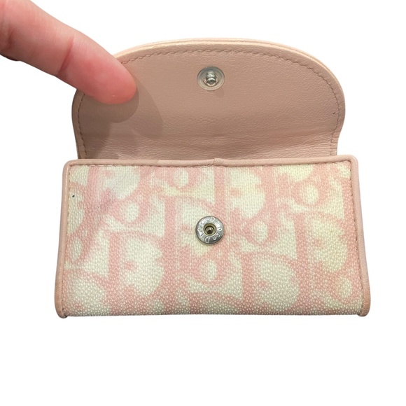 Dior Blush Pink and Ivory Trotter Card and Key Case - Authentic - Vintage - Picture 9 of 15